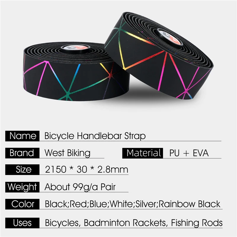 WEST BIKING Bicycle Handlebar Tape Anti-slip Sweat Shock Absorption Road Bike Bar Strap