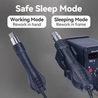 Silverflo 8586D Soldering Station 2 IN 1 Hot Air Gun Solder Station with 2 Digital display,10-Minute Sleep Mode for SMD Rework - Image 4