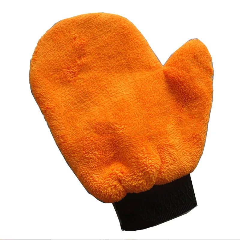 Car Cleaning Gloves Microfiber Bearpaw Coral Velvet