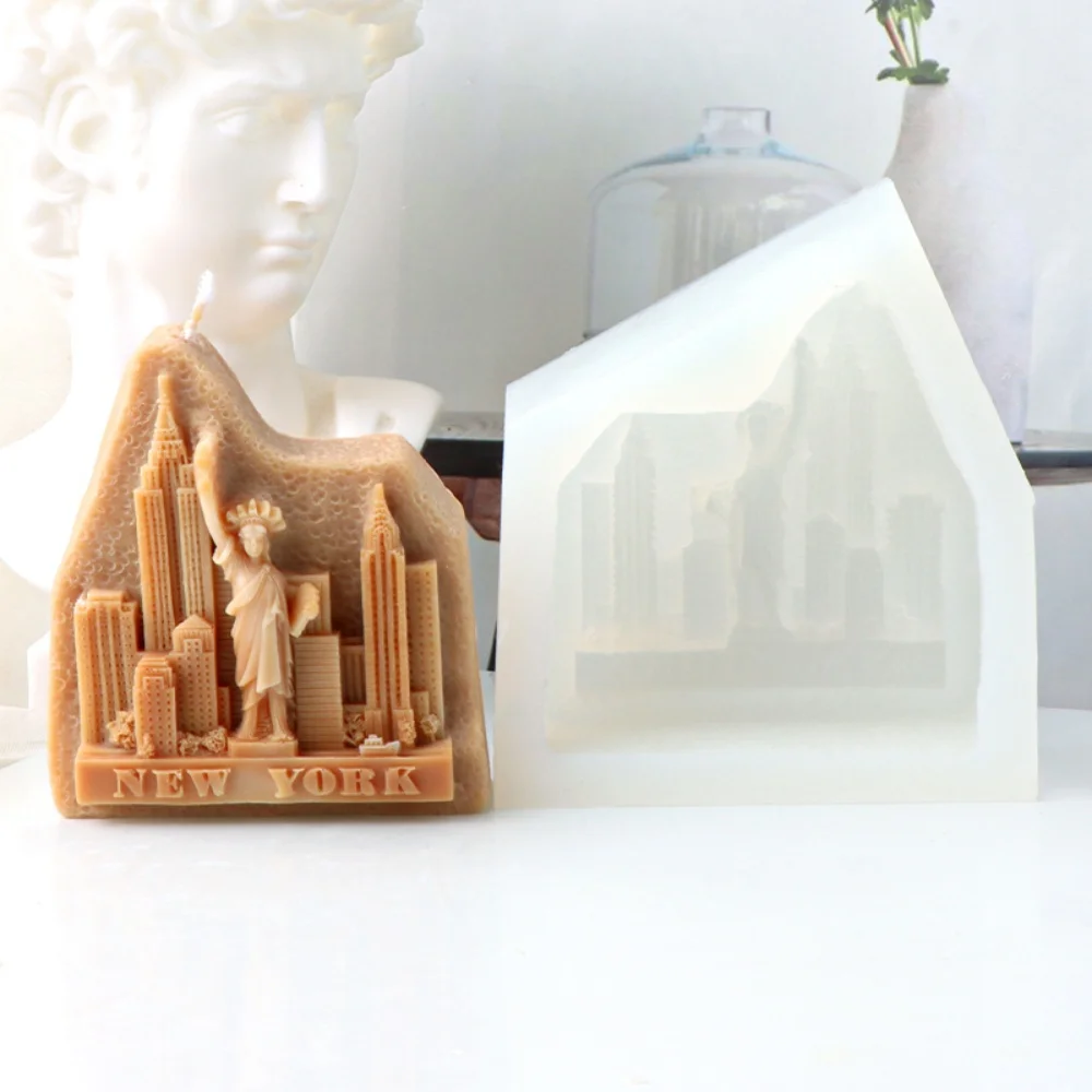 World Famous Building Flat Soap Silicone Mold The Forbidden City/Statue of Liberty Aroma Resin Plaster Animal Design Camel Tools
