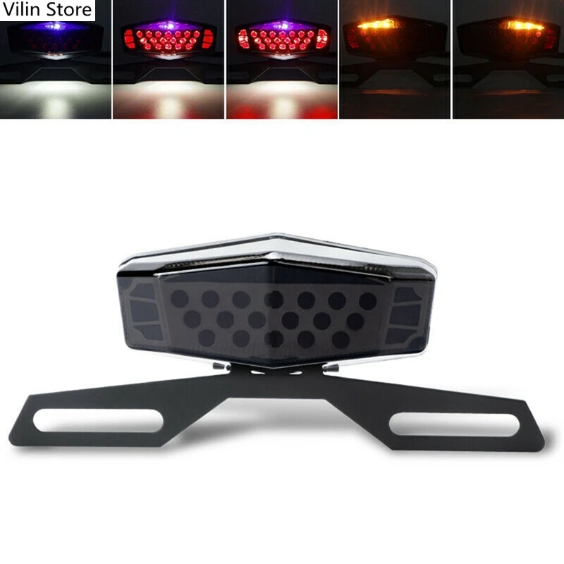 

Универсальный светодиодный указатель поворота для мотоцикла, тормозной сигнал, хвостовой кронштейн, подставка для номерного знака