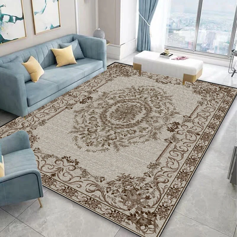 Persian American Retro Carpets Home Nordic Style Bedroom Bedside Large Area Rug Study Room Lounge Customizable Mat for Non-slip 4