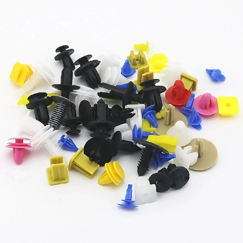 100PCS/SET Mixed Auto Bumper Wheel Eyebrow Fender Plastic Fastener Screw Rivet For All Cars Clip Set