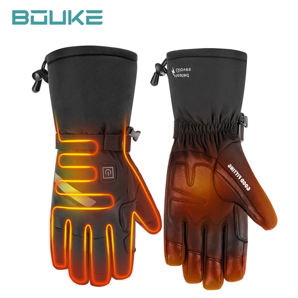 

Heated Skiing Gloves Winter Warm Heated Gloves Waterproof Rechargeable Heating Thermal Gloves For Snowmobile Snowboard