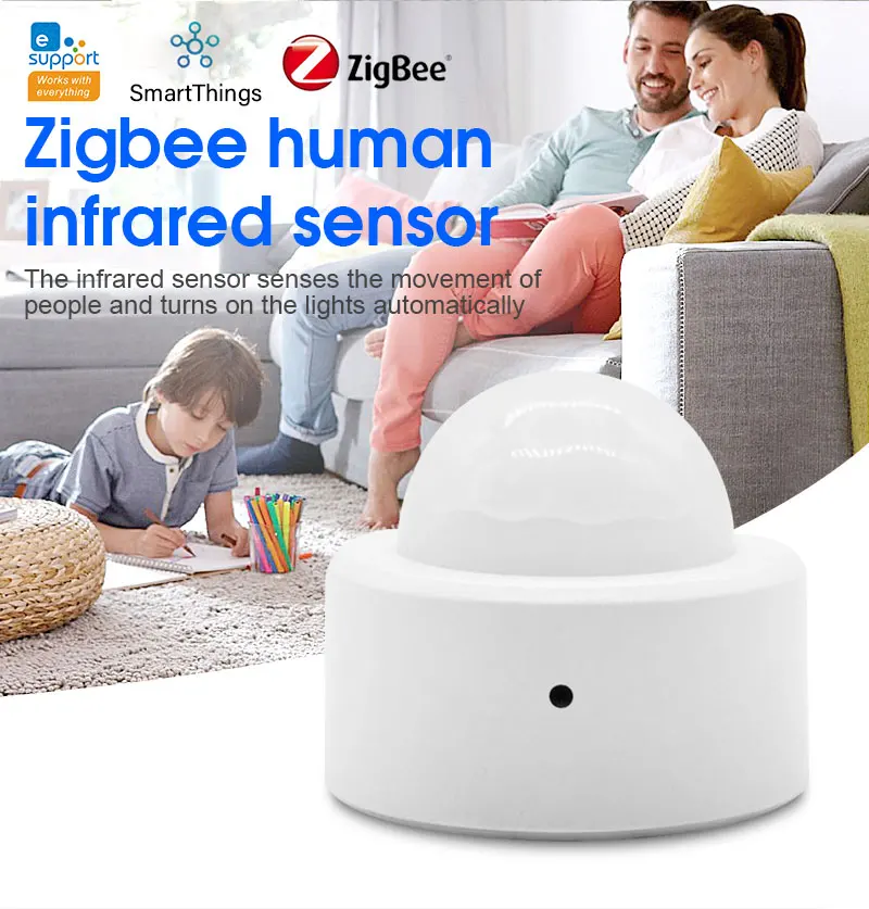 alarm siren EWelink Smart Zigbee 3.0 Human PIR Motion Sensor 120° Detection Angle Wireless Infrared Detector Smart Home Security Guard Alarm alarm button for elderly