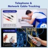Tone Generator Kit Wire Tracer Circuit Tester Tone Tracing Probe Kit 200EP High Accuracy Cable Tester Line Finder Toner 4
