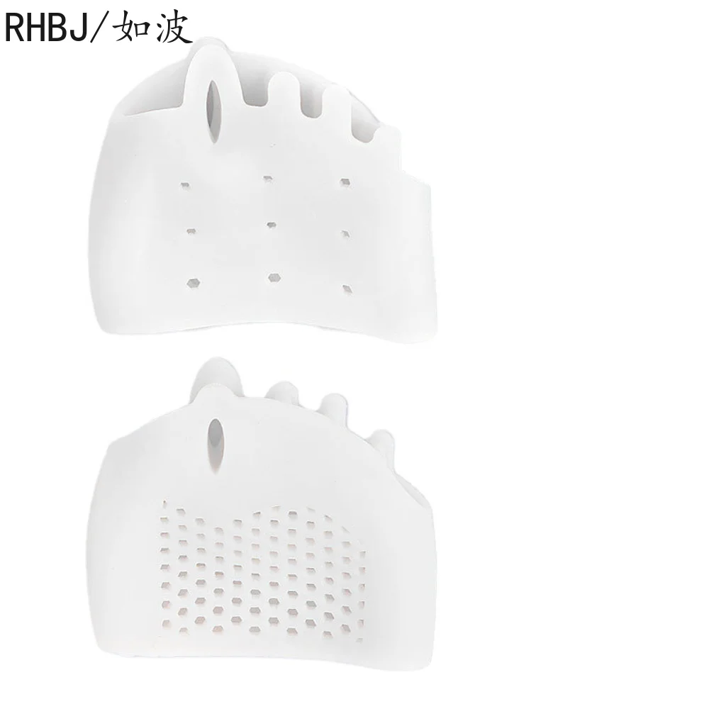 2pcs=1pair Toe Separator Hallux Valgus Corrector Finger Bunion Orthotics Protector Overlapping Forefoot Pad Foot Care Pedicure