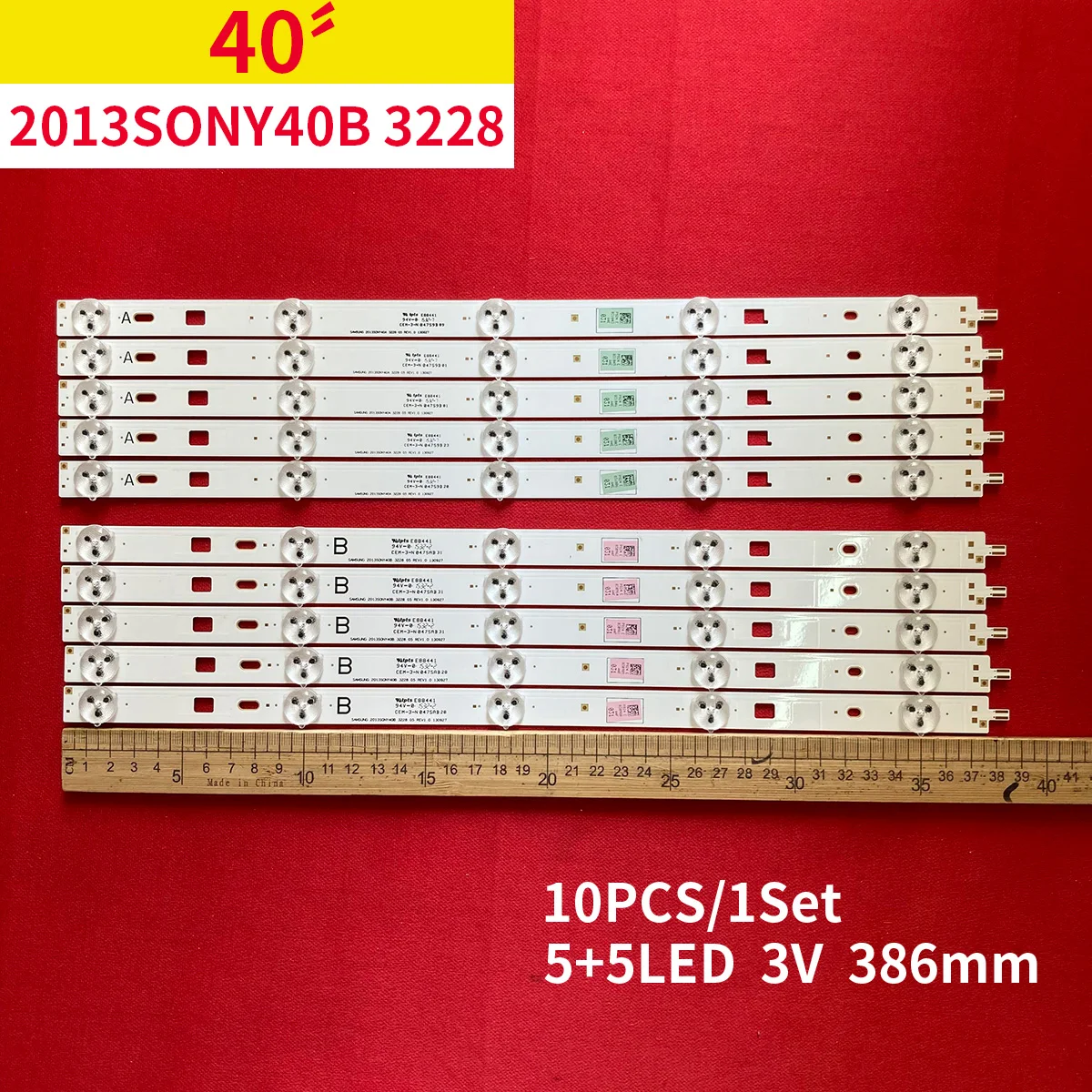 LED Backlight strip For 40" KDL-40RM10B 2013SONY40A 2013SONY40B KDL-40W600B KDL-40R480B KDL-40R450B KDL-40R483B KDL-40R453B