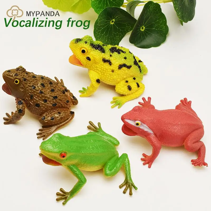 

Spoof Toy Simulation Frog Model Animal Toy Toad Tricky Scary Squeeze Sound Frog Toys For Kids Hobby Collection Toys