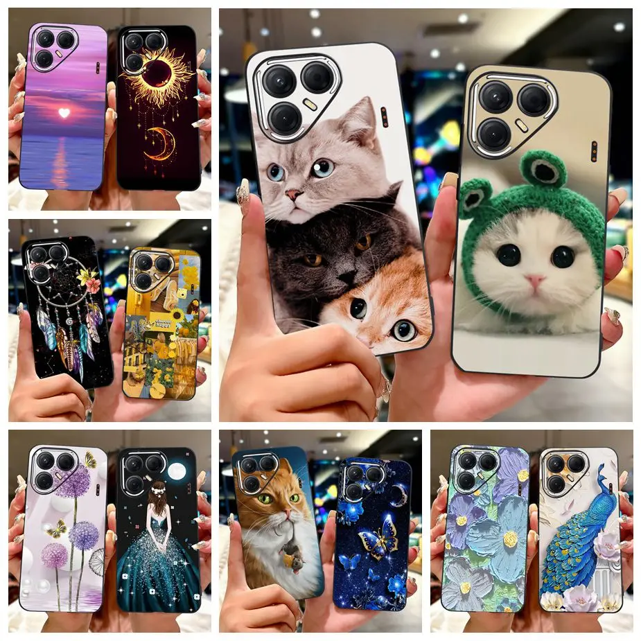 Cute Cat Painted Soft TPU Phone Case - Enhanced Protection and Style