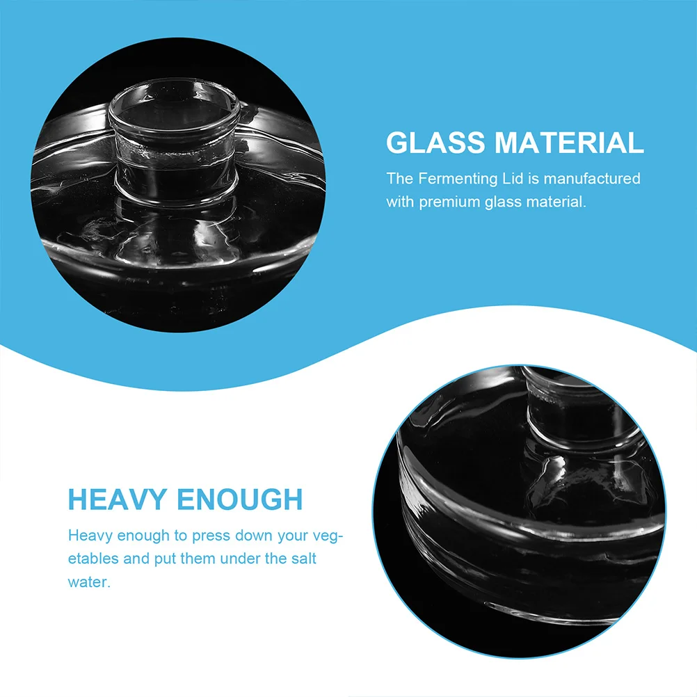 Fermented glass weights multi-function fermentation lids sauerkraut jar kitchen supplies small fermenting 2 Pcs fermenting glass jars