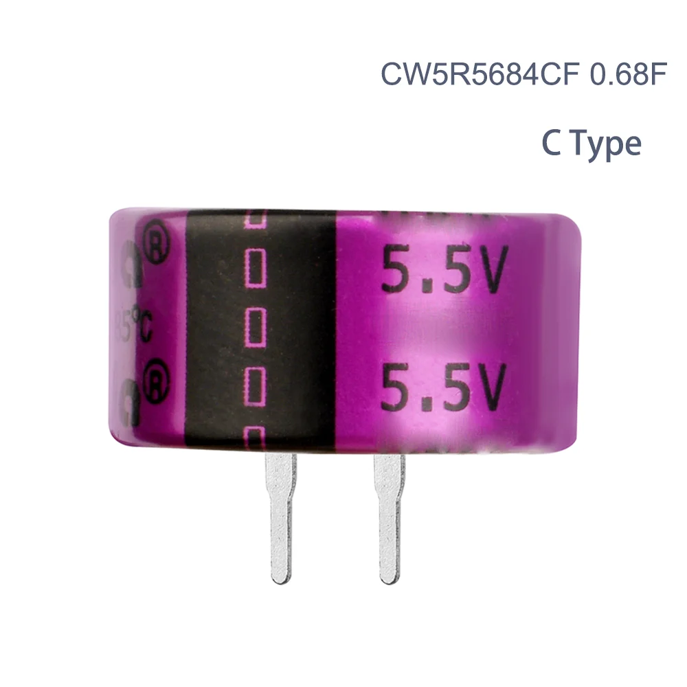 

Суперконденсаторы CW CDA, конденсатор 5,5 В F 1F CW5R5684CF типа C, суперконденсаторы, кнопочный Тип Farrah