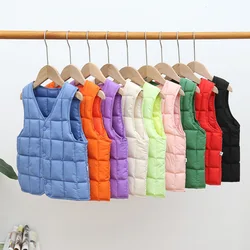 Bebê outono inverno crianças coletes colete quente para meninos menina coletes grossos criança sem mangas jaqueta com decote em v crianças colete 1/8 anos presente