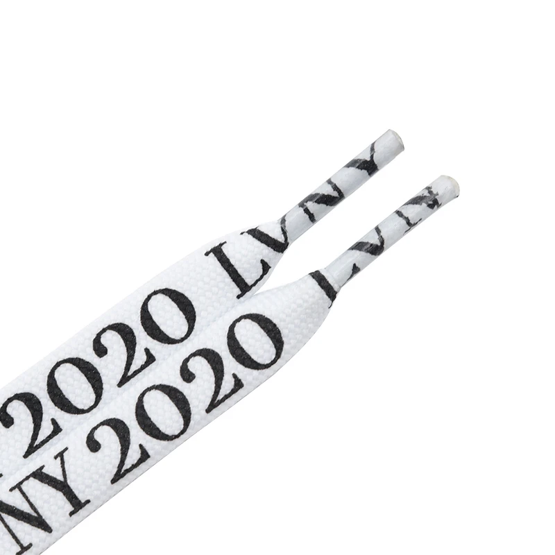 Weiou Fashion New Shoelace 1.2 Cm Fat Flat Printed LVNY 2020 Polyster Women Men Shoe Laces For Children Sneakers Canvas 60-180cm