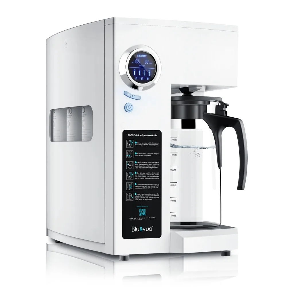 smosis System Countertop Water Filter, 5 Stage Purification, Counter RO Filtration, 2:1 Pure to Drai