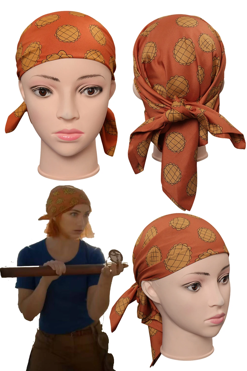 

Live Action TV One Cos Piece Nami Cosplay Print Scarf Kerchief Costume Accessories Sailor Handband Halloween Women Suits Props