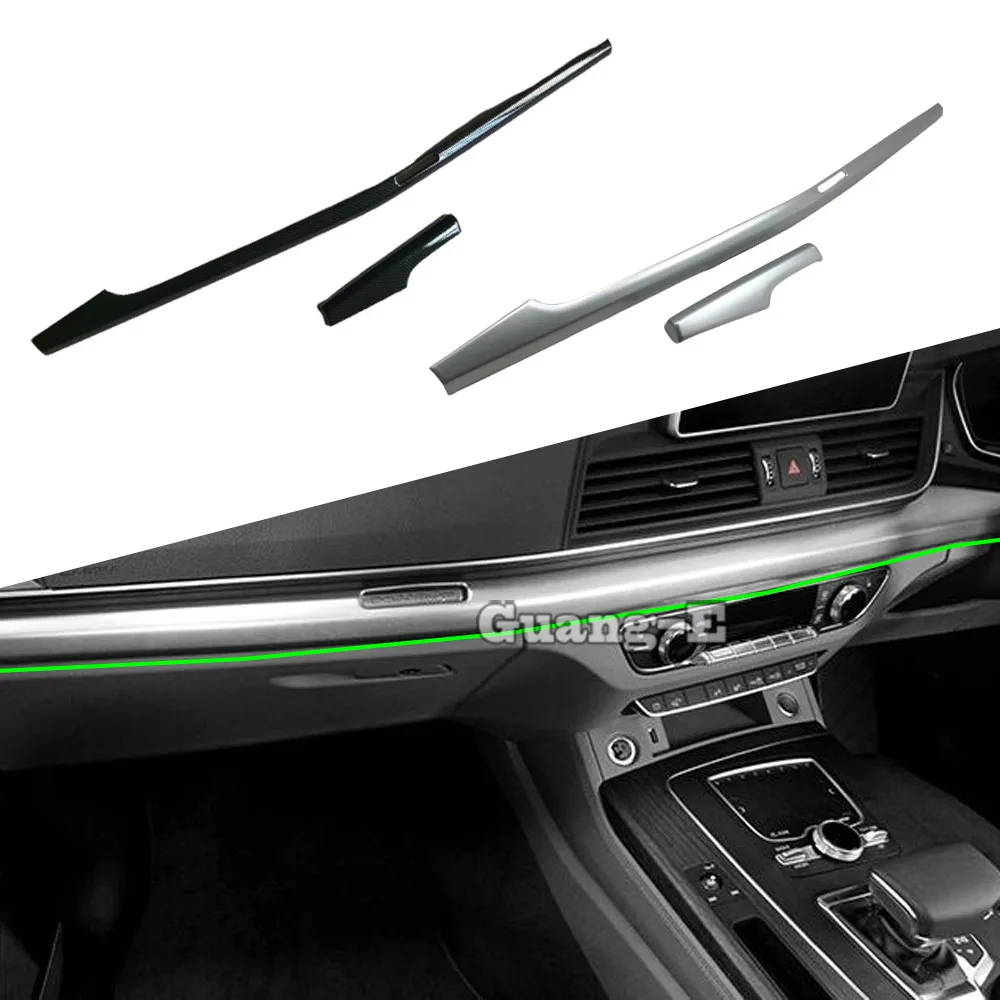 

For Audi Q5 Q5L 2018 2019 2020 2021 2022 2023 Car Cover Sticker Inner Central Control Navigation Air-Condition Trim Frame 2PCs