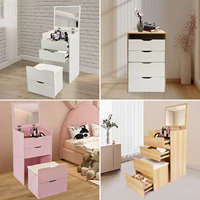 Туалетный столик для макияжа 40*48*80 см с 3 ящиками, туалетный столик со складным зеркалом, туалетный столик для спальни