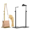 1 Pcs Adjustable Polished Gold / Silver Hanging Bag Handbag Shelf Display Stand Purses Handbag Holder Rack 2