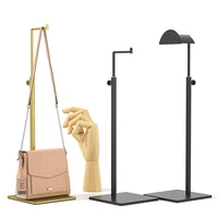 1 Pcs Adjustable Polished Gold / Silver Hanging Bag Handbag Shelf Display Stand Purses Handbag Holder Rack 2