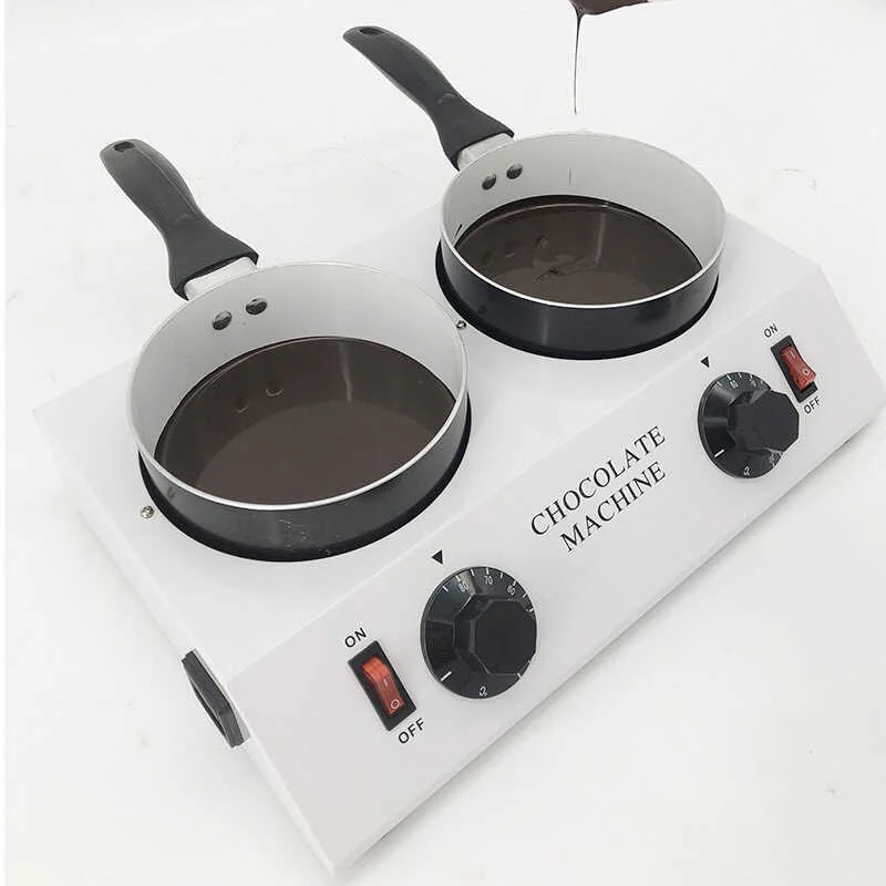 110V 220V Commercial Heating Constant Temperature Chocolate Hot Melt Machine Dual Cylinder Electric Jam Constant Temperature Pot 3