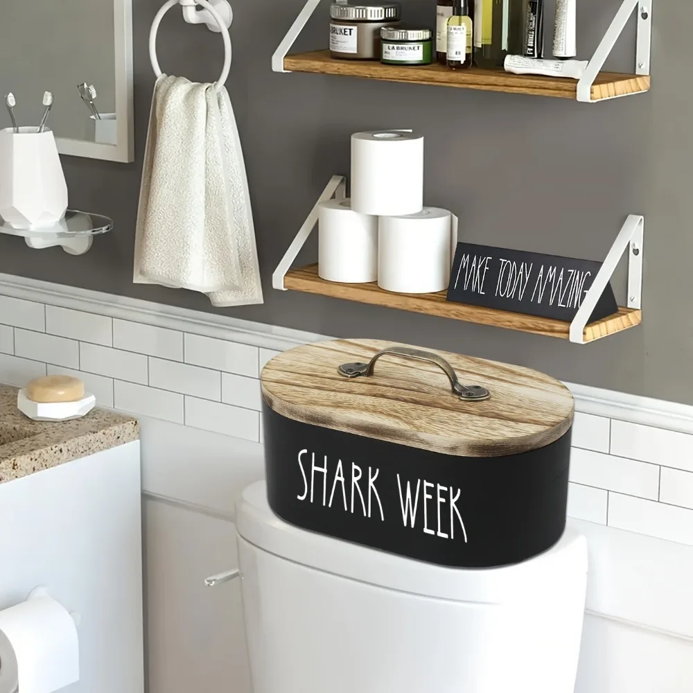 Wooden Storage Box Oval Bathroom Tissue Organizer Solid Wood Desktop Storage Container with Lid for Home Organization 4