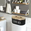 Wooden Storage Box Oval Bathroom Tissue Organizer Solid Wood Desktop Storage Container with Lid for Home Organization 4