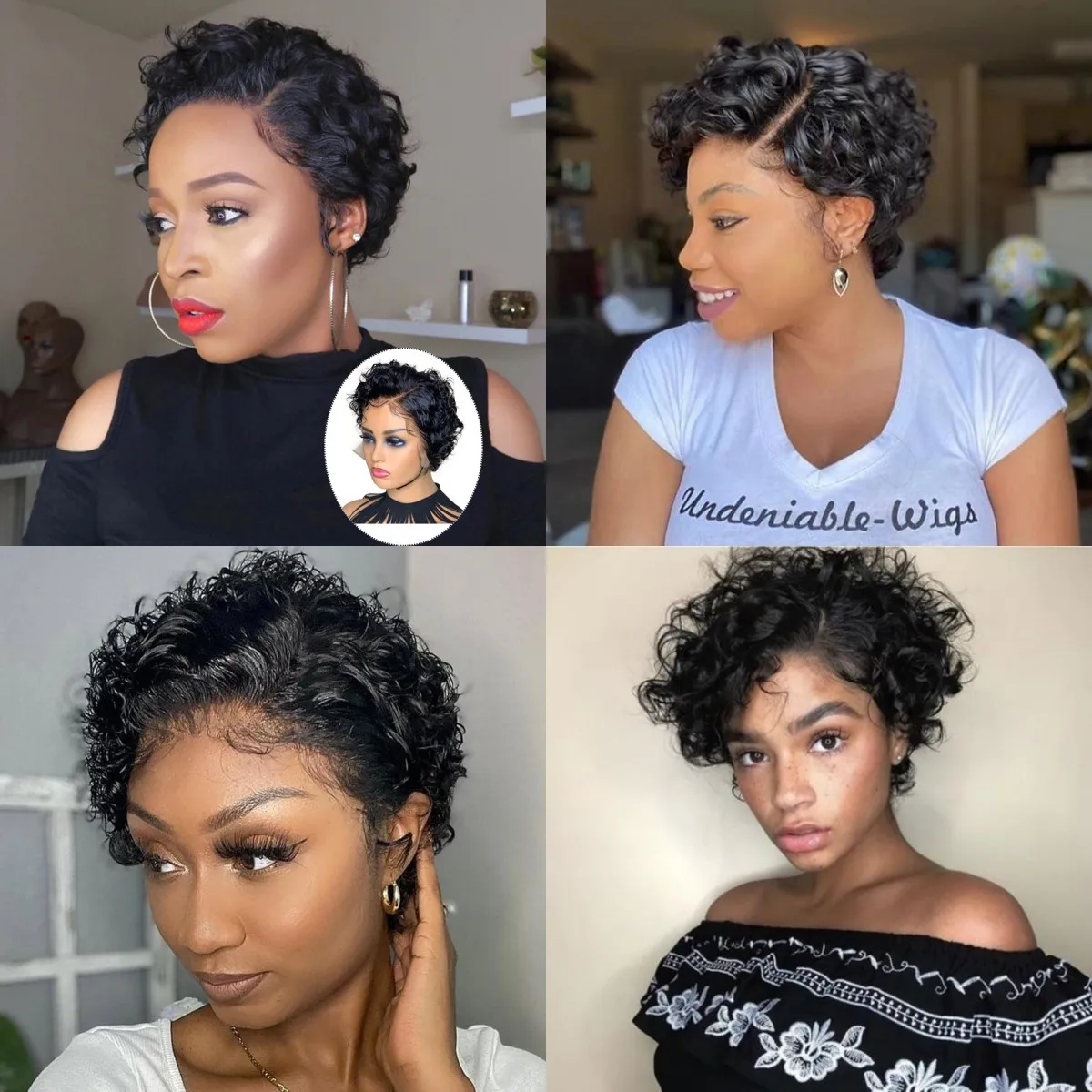 13x4x1Short Layered Pixie wigs Lace Frontal Wig Pixie Cut Lace Frontal Wigs for Women