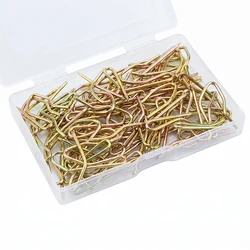 Metal Curtain Drapery Pinch Pleat Hooks with Storage Box - Set of 50/100 Pieces (100pcs in color)