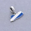 Fit Original Pan Charm Bracelet 925 Silver EL Salvador Colombia Country Peru Flag Hungary Mexico Map Beads For Making Berloque 3