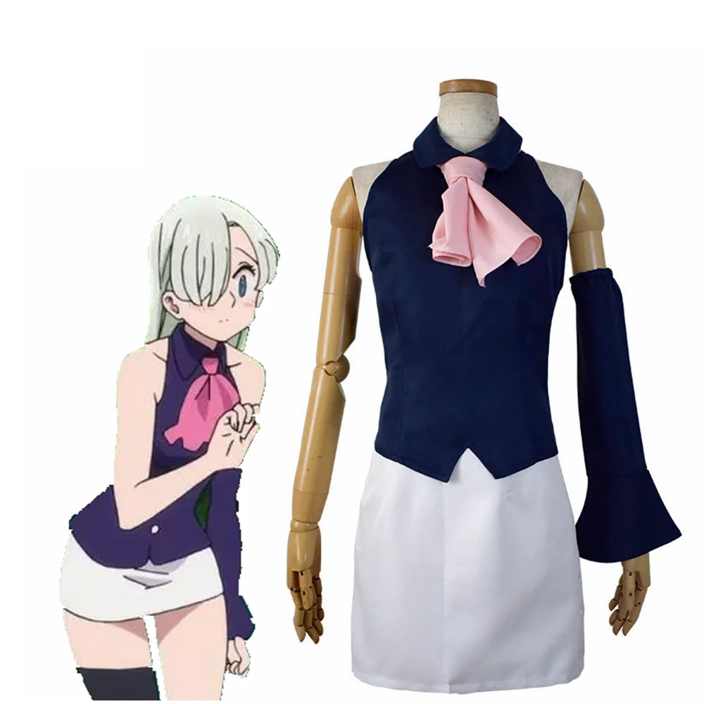 

Unisex Anime Cos The Seven Deadly Sins Elizabeth Liones Cosplay Costumes Outfit Halloween Christmas Uniform Suits