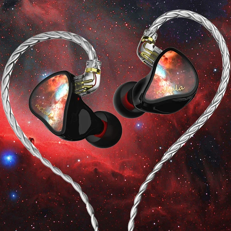 

Наушники-вкладыши CVJ Interstellar Hi-Fi IEM, 10 мм, проводные наушники-вкладыши с динамическим драйвером и монитором, наушники со съемным 2-контактным кабелем 0,75 S