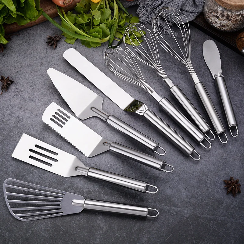 

Stainless steel baking tool egg beater small inclined shovel cake shovel butter knife DIY baking tool set