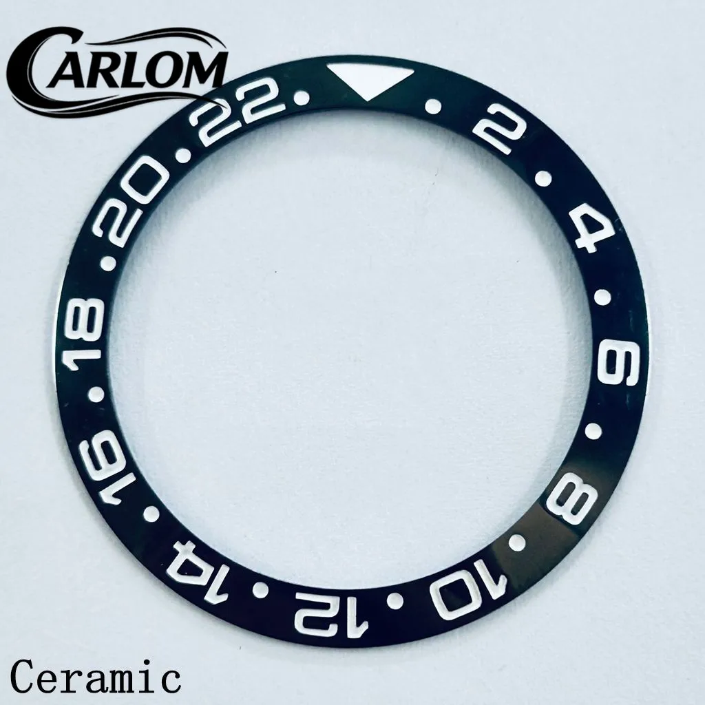 Multicolor GMT Aluminum/Ceramic Sloping Bezel Insert for 40mm Watch Case - Premium Watch Accessory