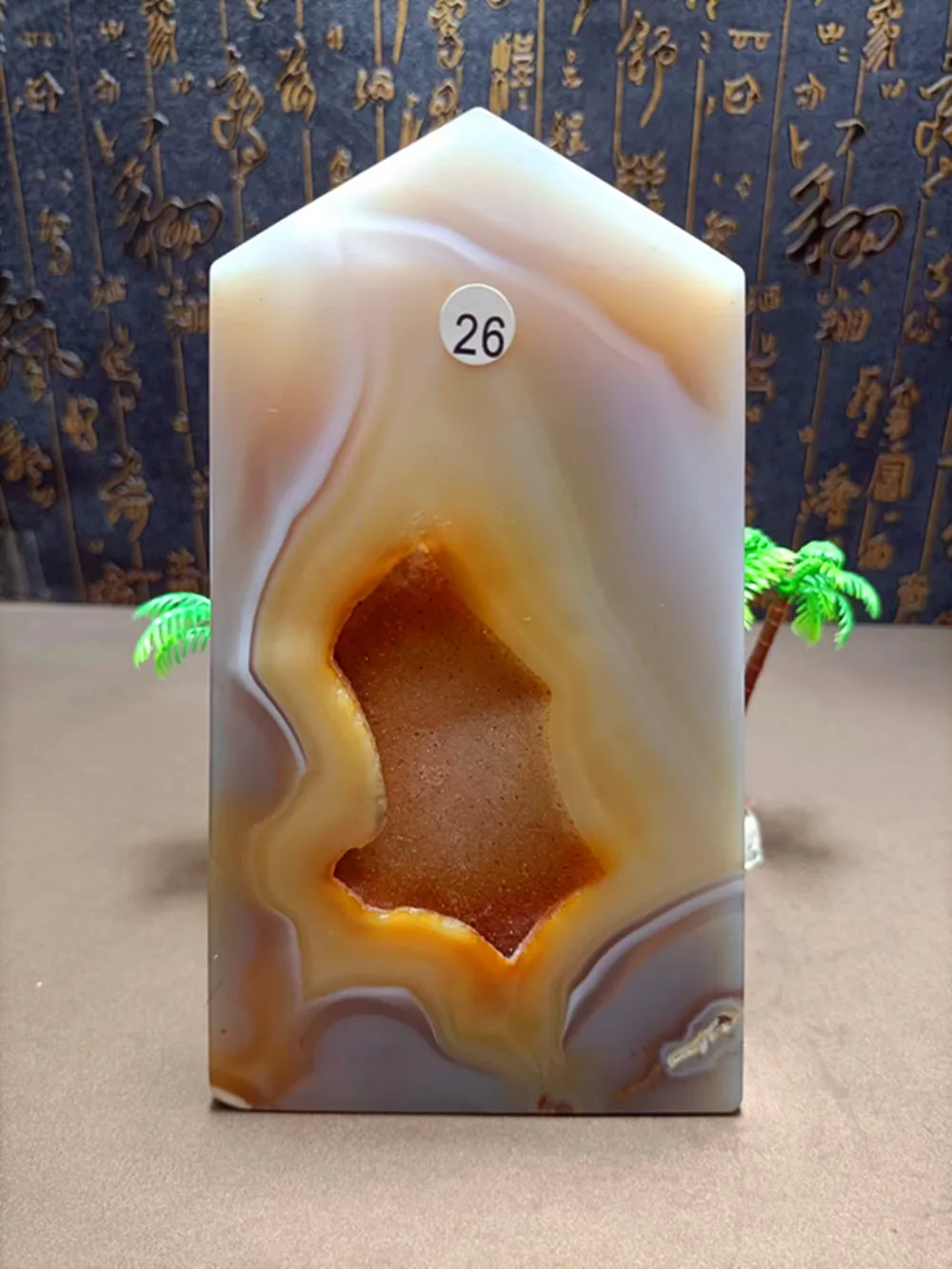 

Brazilian agate Crystal hole, Energy agate stick, natural quartz crystal, fashion trend home decoration, Reiki gift therapy