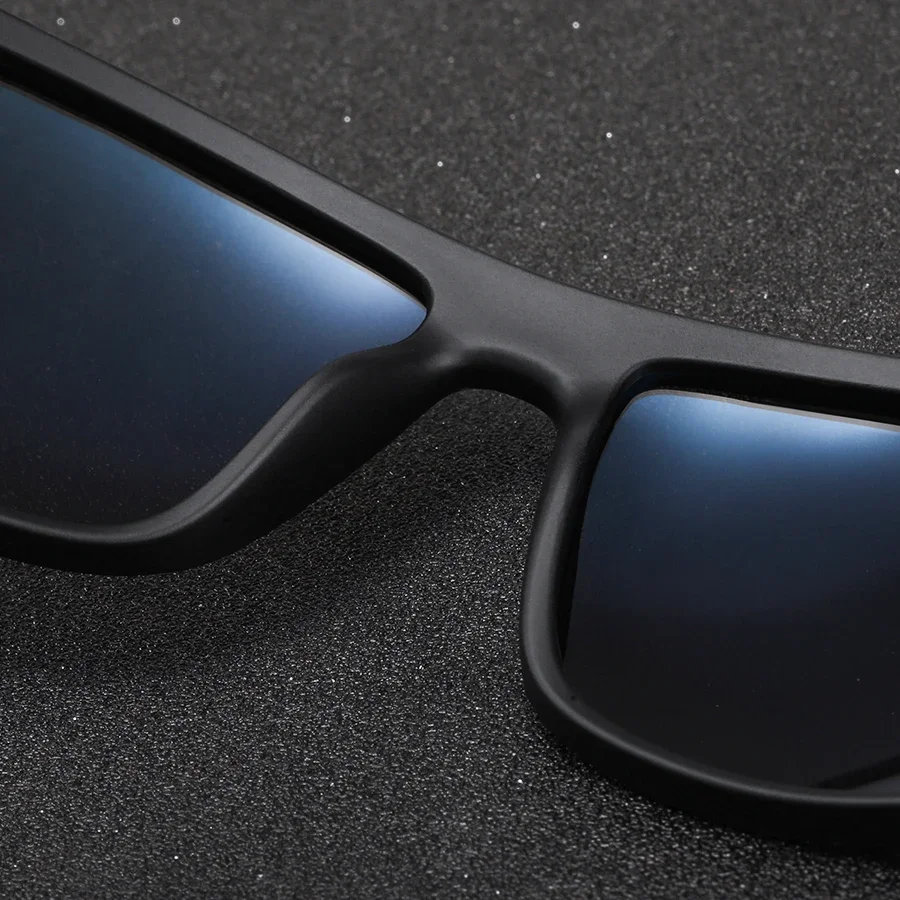 2-teilige polarisierte Sonnenbrille mit Vintage-Karomuster für Männer und Frauen, Angeln, Fahren, modisch, quadratisch, Markendesign, Sonnenbrille, UV400 – Detail 5