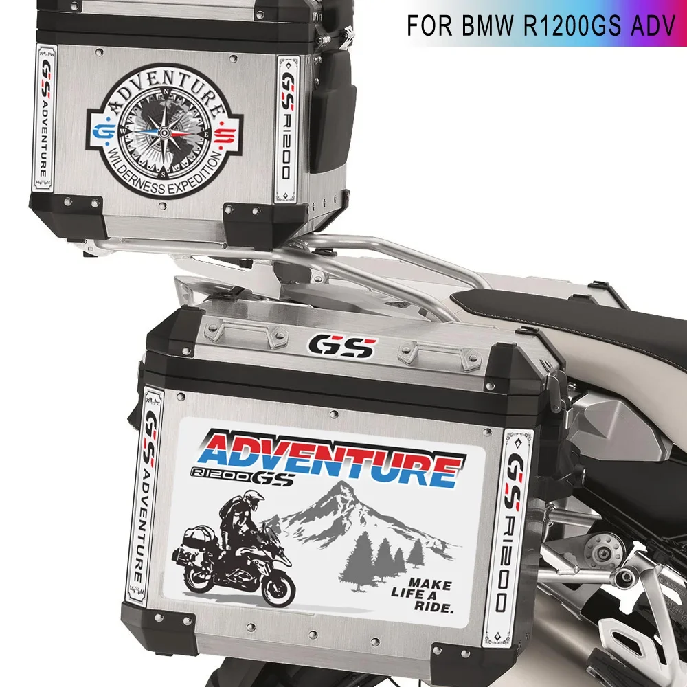 Trunk R 1200 GS GSA Motorcycle Tail Top Side Box Cases Stickers Panniers Luggage Aluminium Adventure For BMW R1200GS