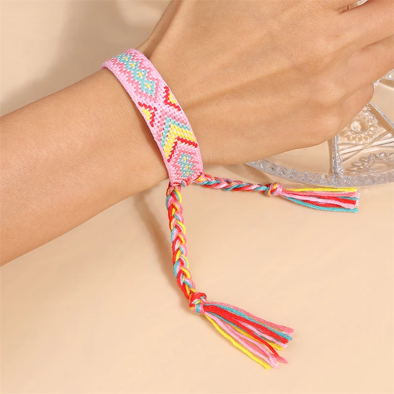 Böhmen Stickerei Stern Quaste Armband für Frauen handgemachte verstellbare Seil geflochtene Armbänder Mädchen Party Urlaub Schmuck Geschenke – Detail 18