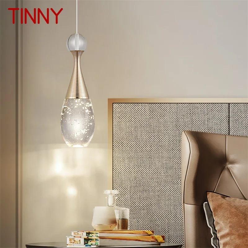 

TINNY Contemporary Pendant Lamp Creative Crystal Chandelier LED Fixtures Light Decorative for Bedroom Dining Room
