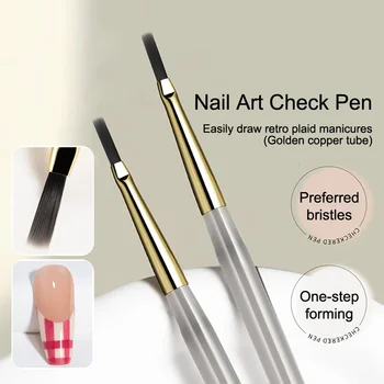 Pennello per nail art Pennelli multifunzionali per rivestimento a strisce Modellazione dell'ondulazione dell'acqua Design fai-da-te Pennello a setole dure Strumenti per nail art