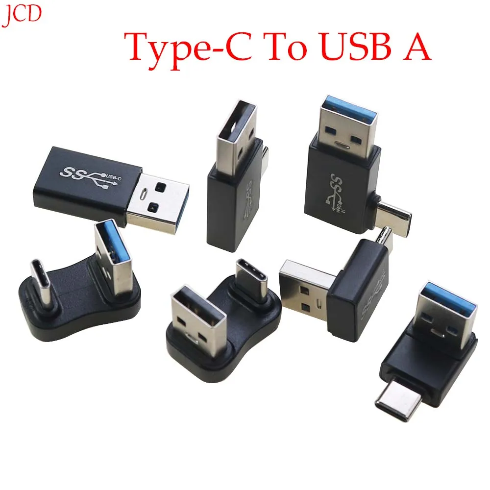 

1PCS USB 3.1 To Type C Adapter Curved U-shaped Three-dimensional Elbow, Mobile Phone Charging Data Transmission OTG Adapter