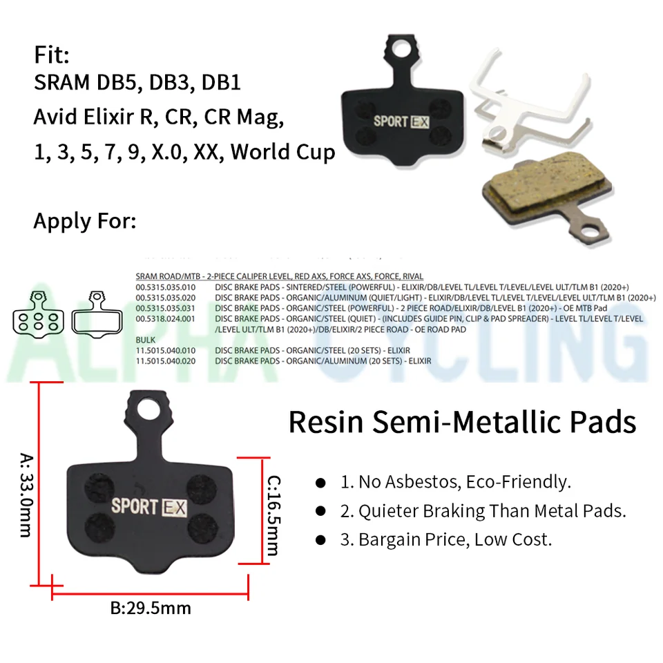 2 Paires Plaquettes De Frein à Disque VTT - Résine Semi-Métallique - Compatibles Shimano