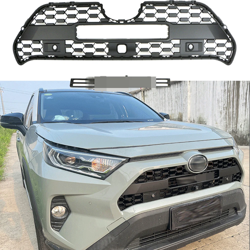 

Black Front Grille Bumper Grill Without Lights Fits for RAV4 2019+ Style