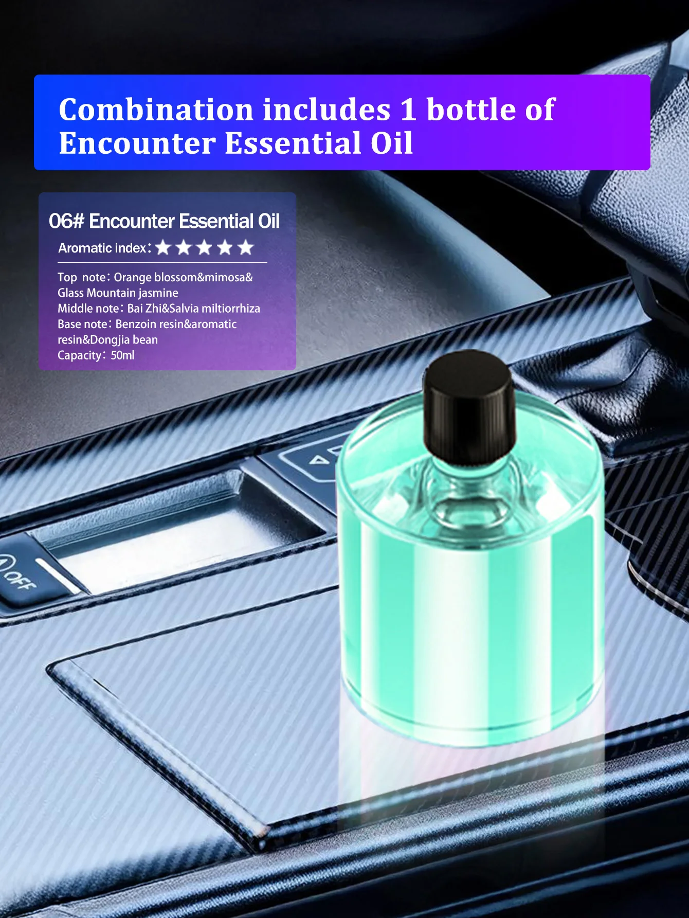 Diffusore di aromi ricaricabile per auto, olio essenziale aromatico, luci colorate, luci romantiche a cielo stellato, regalo per la camera da letto