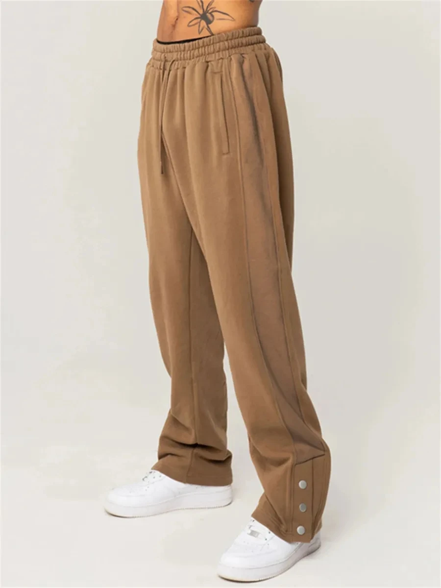 

Весна-Осень 2023, спортивные штаны для мужчин и женщин, спортивная одежда для бега в полоску, в стиле пэчворк, с широкими штанинами, модный спортивный костюм, уличная одежда