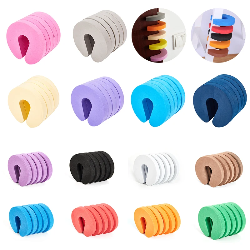 Soft Foam Door Stopper Protection Baby Safety Keeps Doors From Slamming Prevents Finger Pinch Injuries Finger Protector 5Pcs