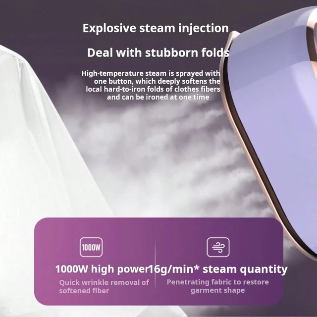 Steam Electric Iron Foldable Wet and Dry Handheld Ironing Machine Household Ironing Machine Portable Garment Ironing Machine 4