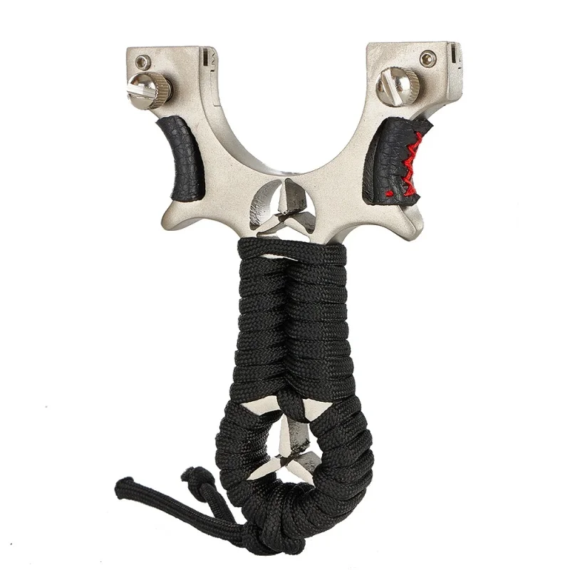 

1pc Powerful Stainless Steel Slingshot With Laser Light Precision Shooting Outdoor Sport Accessories