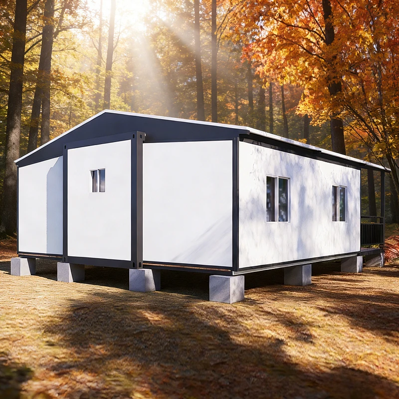 บ้านเคลื่อนที่แบบขยายได้ 40 ฟุต 3 ห้องนอน บ้านสำเร็จรูปขนาดเล็ก บ้าน 3 ห้องนอน รุ่น 40 ฟุต 1