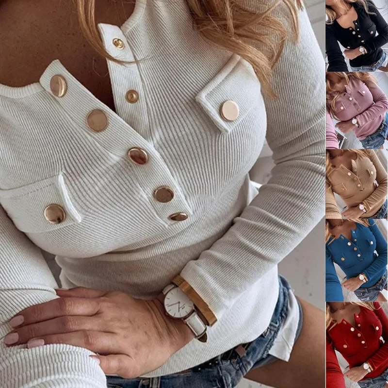 

NMZM Autumn T-shirt Women's New Autumn Fashion Long Sleeve T-shirt Women's T-shirt